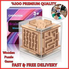 Fidget Puzzle Cube for Kids and Adults - 6-Sided Wooden Puzzle Game Fidget Toy f