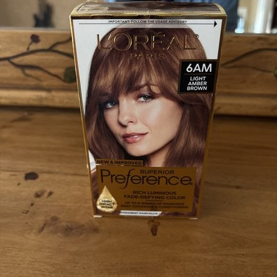 Loreal Superior Preference Fade Defy Permanent Hair Color 6AM Light Amber Brown