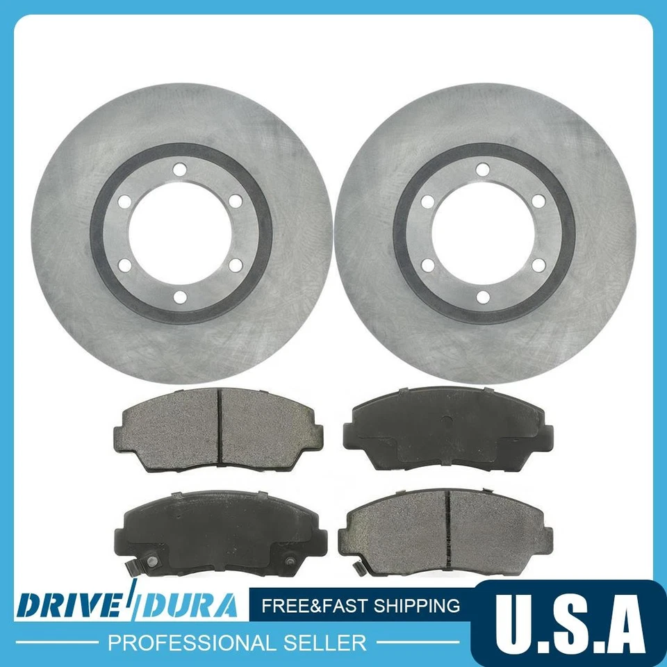 Kit de rotores y pastillas de freno de disco delanteros para Mazda B2000 Mazda B2200 Foto 2 de 4