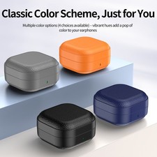 For Samsung Galaxy Buds4/Buds4 Pro Shockproof PU Leather Case Cover Keychain