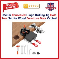 35mm Concealed Hinge Drilling Jig Hole Tool Set for Wood Furniture Door Cabinet