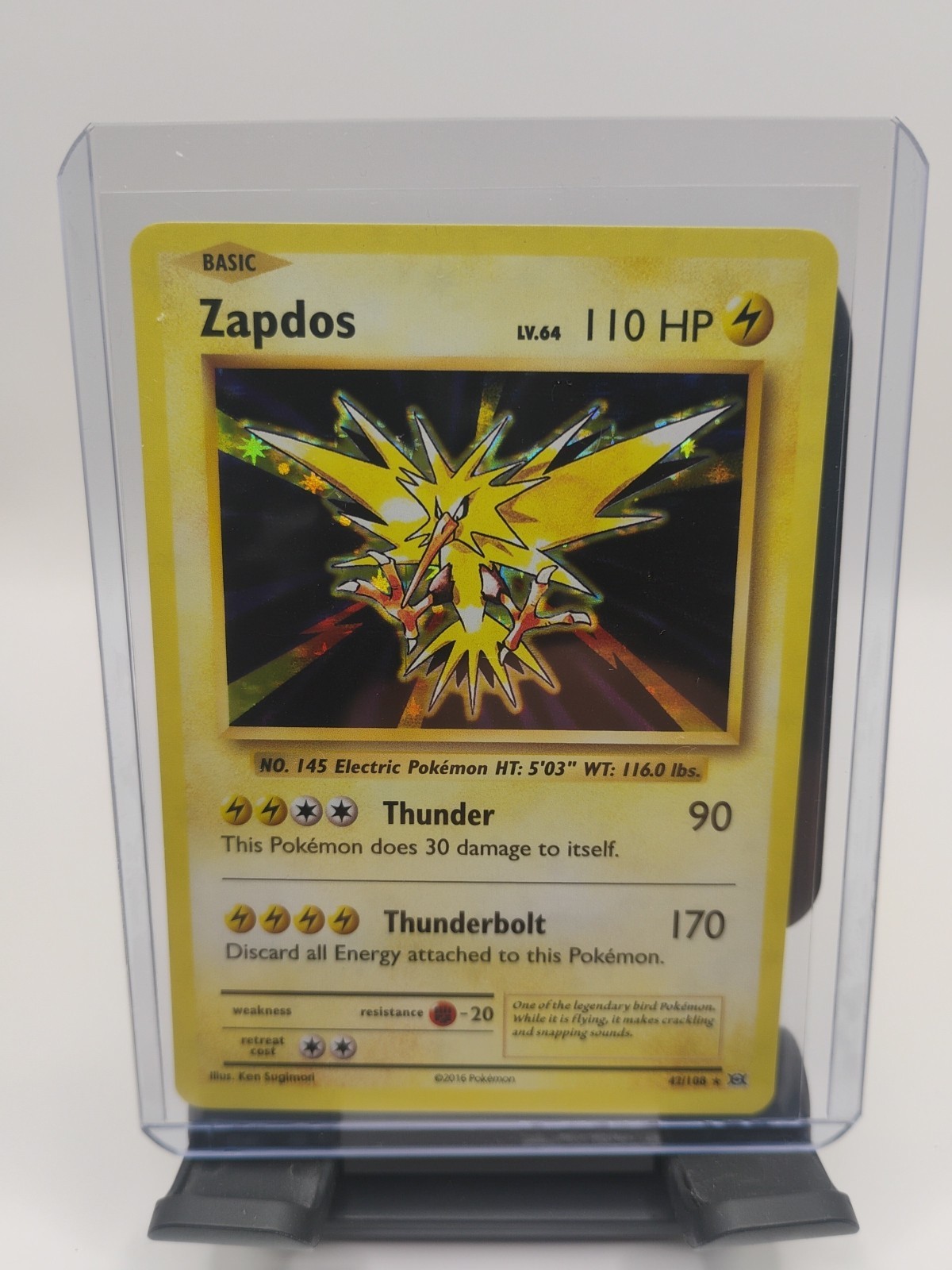 Pokemon TCG - Zapdos Holo Holo Rare XY - Evolutions 42/108 NM