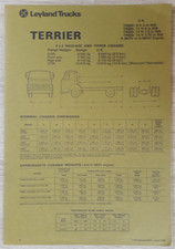British Leyland Terrier Brochure 1980 - Tr850 4x2 Haulage Tipper Chassis
