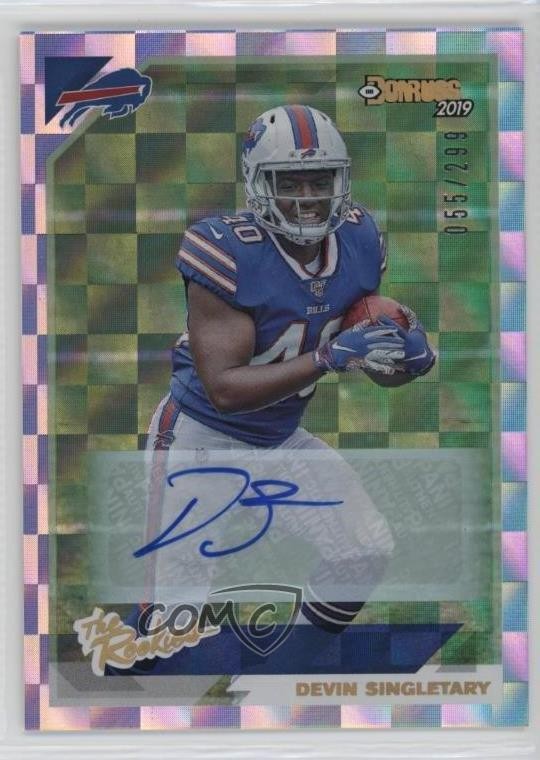 2019 Panini Donruss The Rookies 55/299 Devin Singletary #TR-28 Auto RC 1dm4