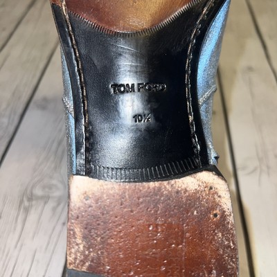 Tom Ford Edgar Silver Metallic Leather Side Zip Ankle Boots  display picture 2