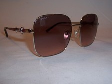 NEW GUCCI SUNGLASSES GG 2053S 003 SILVER/RED 58MM AUTHENTIC