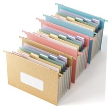 Wheat Straw Expanding Hanging File Folders, 3 Color File Organizer, 1.2"