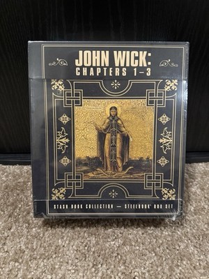 John Wick Chapter 1-3 Stash Book Collection [4K+Blu-Ray+Digit] Steelbooks NEW!