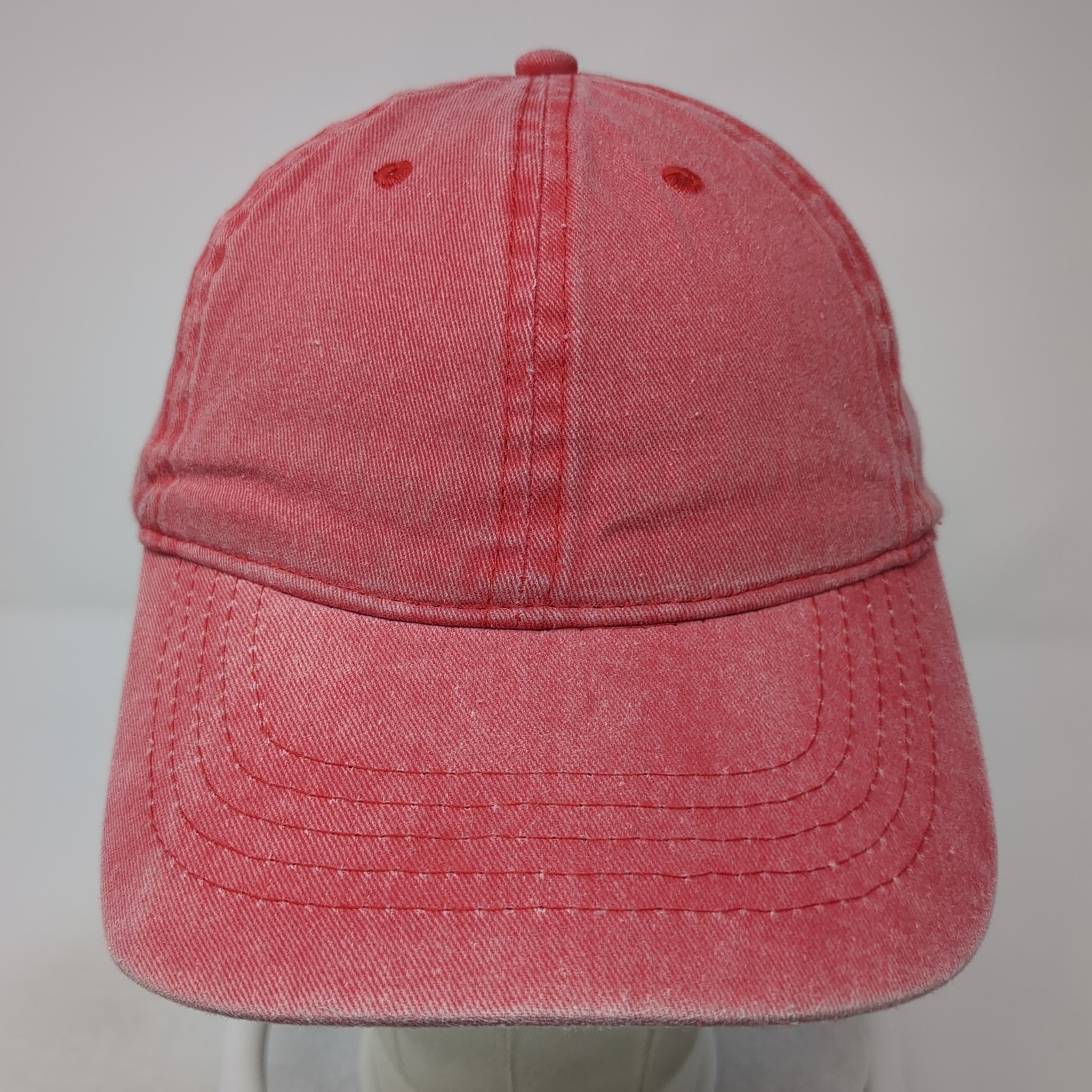 Unbranded Strapback Hat Solid Red Rover Adjustabl… - image 2