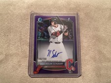 2025 Bowman Draft Chrome Nolan Schubart Auto Purple 146/250 Guardians