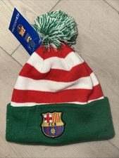 FC Barcelona Soccer Football Beanie Official Knit Cap Red White Green Rhinox   