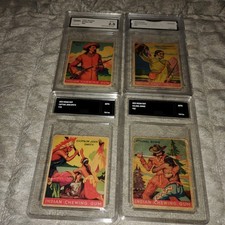 1933 Goudey Buffalo Bill Davy Crockett John Smith Bowie GMA Graded Indian Gum