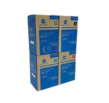 Genuine Konica Minolta TNP80 CMYK Toner Cartridges Set Bizhub C3320i / C3321i