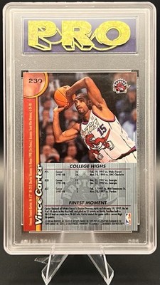 98-99 V.カーター FINEST＆Showcase RC2枚セット 1998-99 Topps Finest Vince Carter RC #230 PRO 10 Gem Mint Rookie