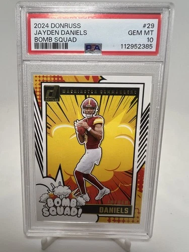 2024 Panini Donruss Bomb Squad Jayden Daniels #29 (RC) PSA 10 Commanders