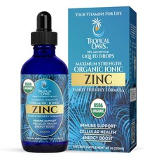 USDA Organic Ionic Zinc Droppers for Men, Women  Kids  Liquid Zinc Suppleme...