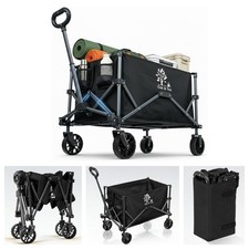 100L Festival Trolley Foldable Trolley Cart on Wheels Portable Folding Cart 90KG