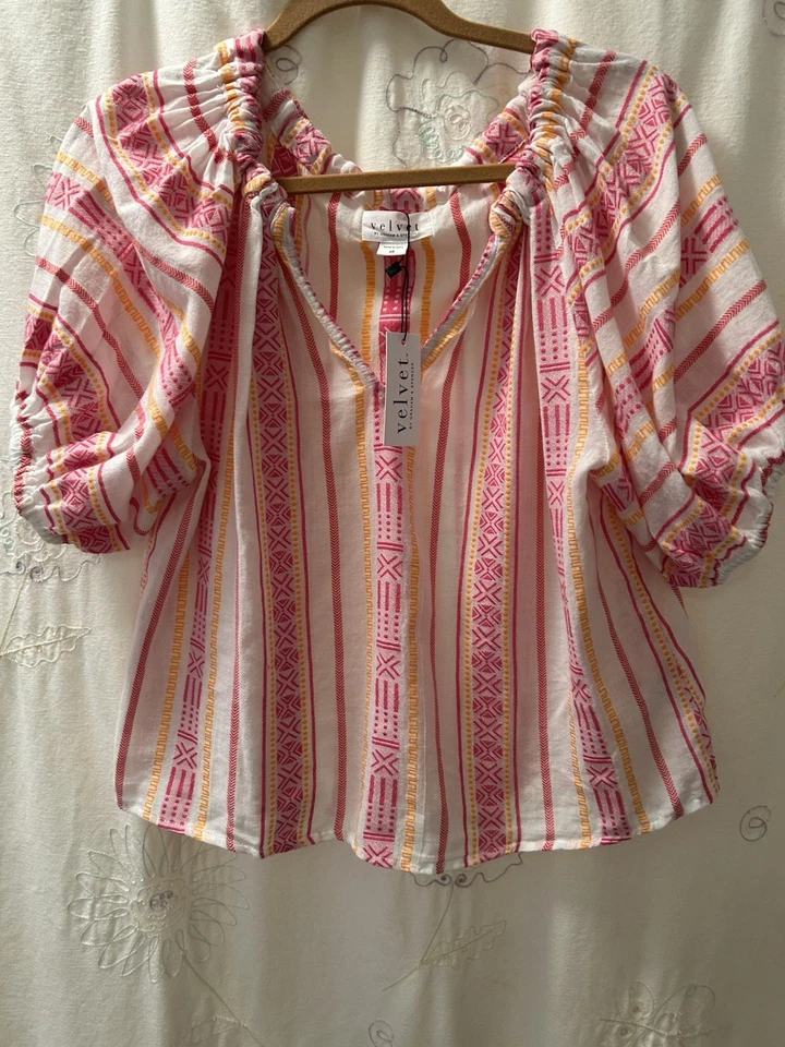 Top Anthropologie Jessa terciopelo de Graham and Spencer, talla pequeña Foto 3 de 4