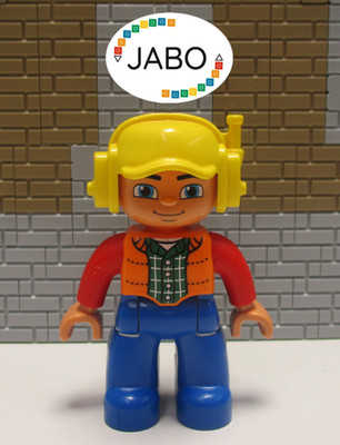 ( Q13/86 ) Lego Duplo Figur Mann Eisenbahn Polizei Feuerwehr Flughafen Baustelle