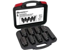 Powerbuilt 648991 9 Piece Deluxe Axle Nut Socket Set