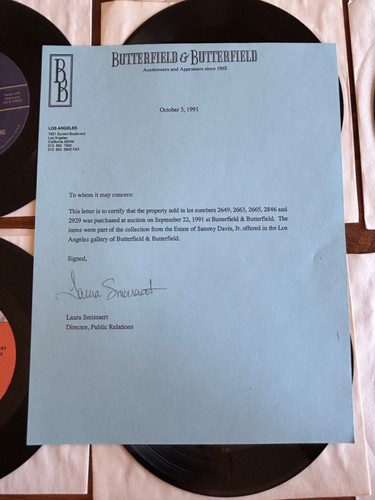 Frank Sinatra 1950er 45 RPM Lot (10) im Besitz von Sammy Davis Jr. Echtheitszertifikat alle fast neuwertig - Bild 2 von 13