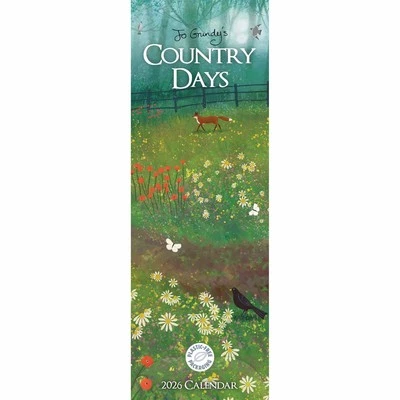 CAROUSEL WORLDWIDE Jo Grundy, Country Days Slim Calendar 2026 - Art - Month To View