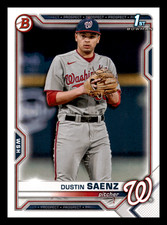 2021 1st Bowman Draft Dustin Saenz  Washington Nationals #BD-14 Centered Mint