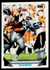 1993 Topps Gold - Chester McGlockton #280 - LA Raiders ~EX~ *miscut*