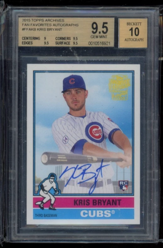 Kris Bryant 10 Graded Baseball Sports Trading Cards & Accessories