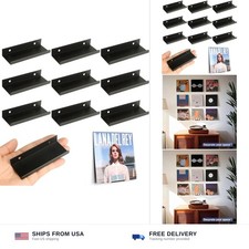 Vinyl Wall Mount 9 Pack, Metal Vinyl Shelf Minimalist Record Display Your Fav...