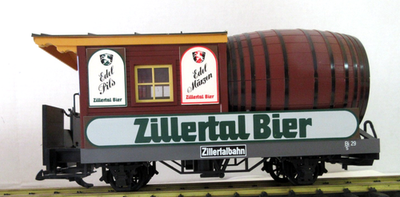 LGB Train 30420 Zillertal Bier G Scale Beer Car Light Open Doors