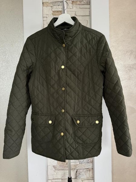 Women Barbour Jacket Khaki Polyester 38 #5P4M