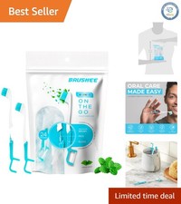 Convenient 4-in-1 Mini Toothbrush with Floss Pick - 24 Disposable Packs