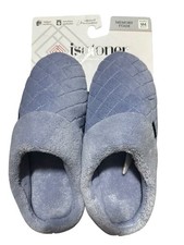 Isotoner Women's US 6.5-7 SM Clog Memory Foam Slippers Periwinkle NWT