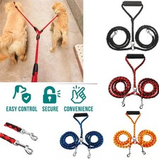 Dog Traction Rope Double Headed Elastic Pet Lead Leash Outdoor Walking 2 Puppy