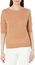 Armani Exchange womens Short Sleeved Tencel Linen Blend Knit Top Sweater Sz XL
