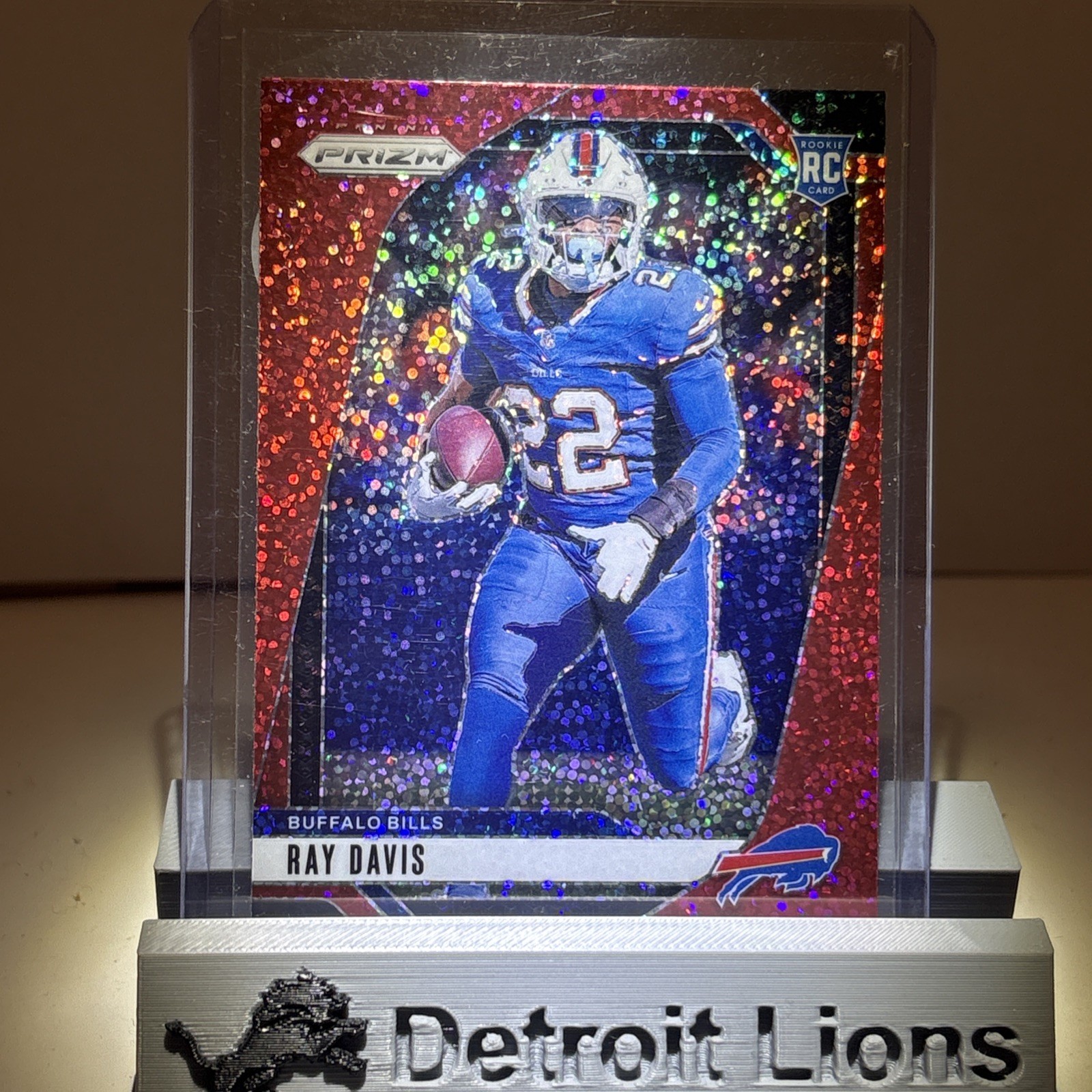 2024 Panini Prizm - Rookies Ray Davis #382 Red Sparkle Prizm (RC)