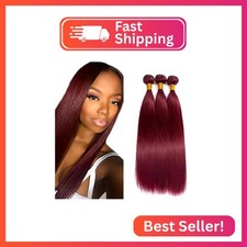  99J Burgundy Bundles Human Hair Straight Bundles 20 22 24 Inch Burgundy Bundle