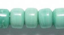 CROW/PONY GLASS BEAD - GREEN - 9mm - 100 
