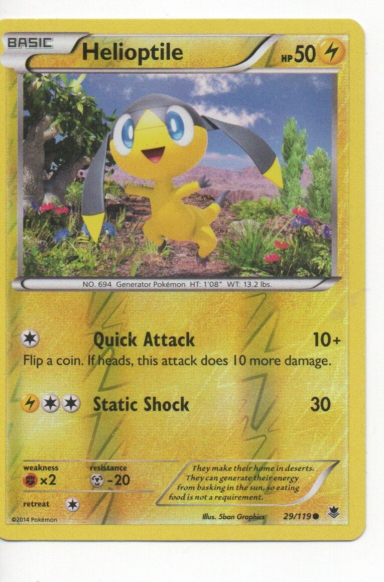 Helioptile Reverse Holo - 29/119 - Phantom Forces Pokemon
