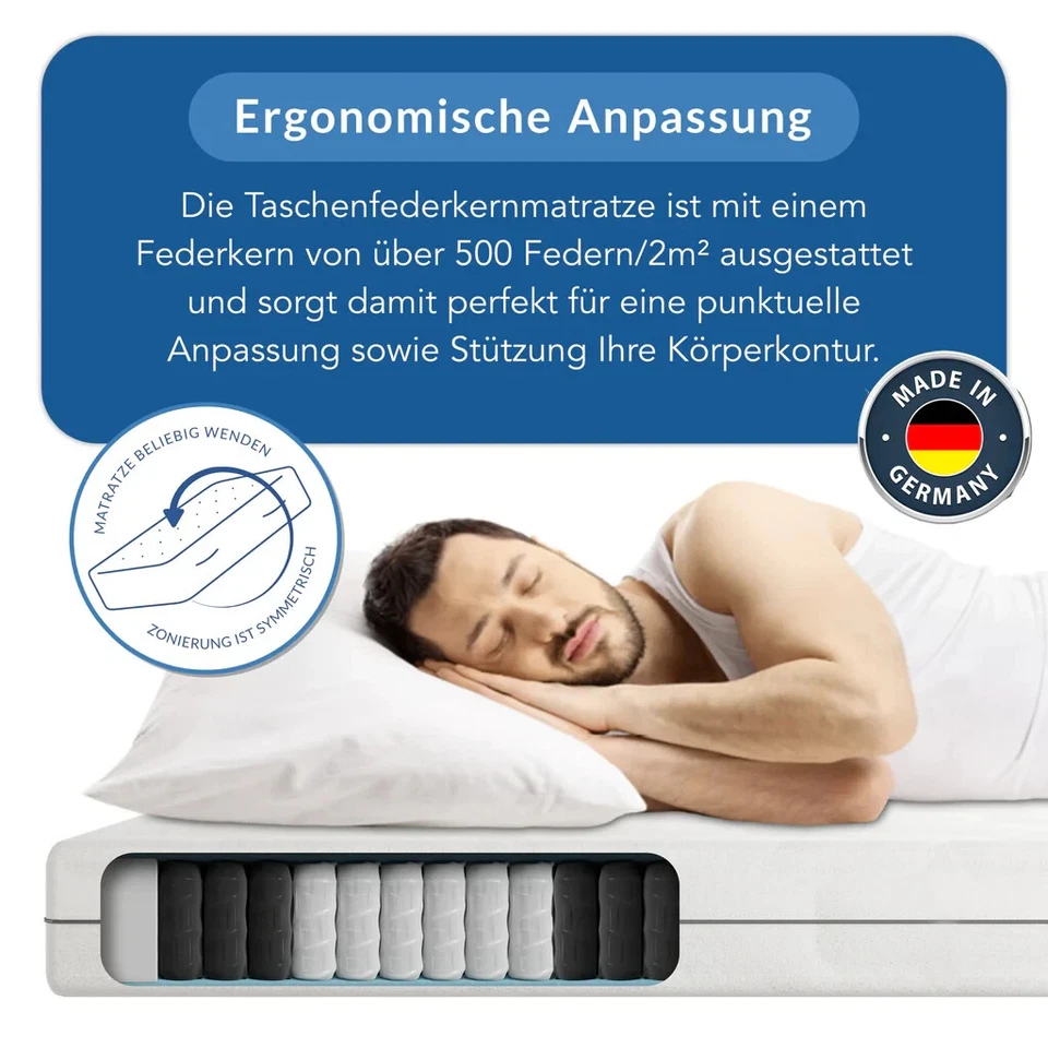 bmm - Ortho Medic - TFK Matratze - 150x190cm / Höhe 21cm / H2 - Bild 2 von 4