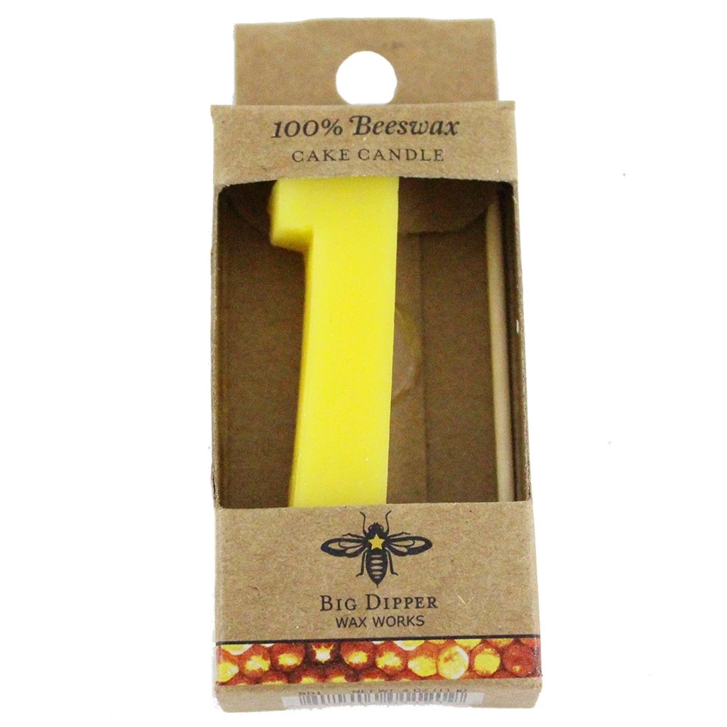 Beeswax Birthday Number Candle