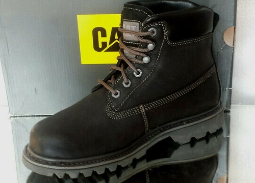Catterpillar Mens Bruiser 6" Echtleder Boots Black EUR42 UK8 US9 Neu - 第 5/6 張圖片