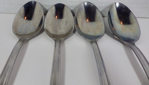 Reed & Barton Set of 4 Stainless Steel Flatwear Spoons 6 3/8" Height - Picture 2 of 6