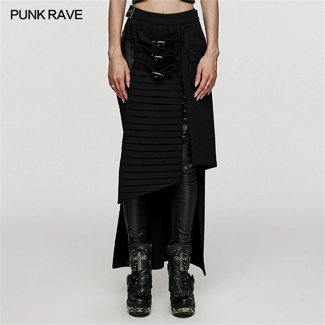 Punk Rave Women Punk Style Sexy Skirt Vintage Copslay Stage Performance Skirt