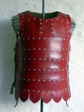 Halloween Medieval Brown leather Mercenarie Brigandine Armor Viking  renaissance