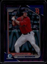 2024 Bowman #BCP-95 Brooks Brannon Purple RayWave Refractors #/250