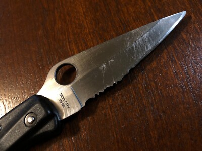 Vintage 90s Spyderco C10PSBK Endura Clipit Japan Black