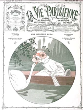 La Vie Parisienne Magazine 7 Aout 1910 Léonnec Art Nouveau  Modern Lady