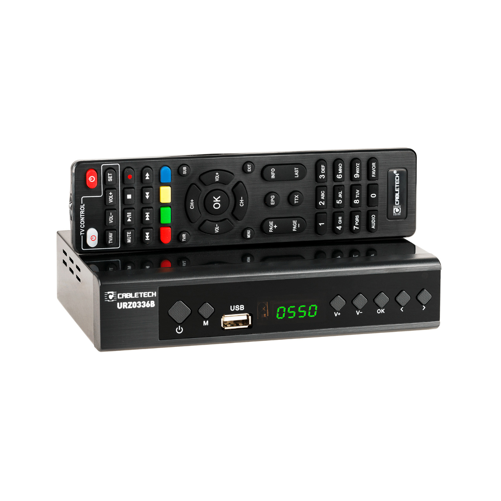 Cabletech URZ0336B Tuner DVB-T2 HEVC H.265 Receiver